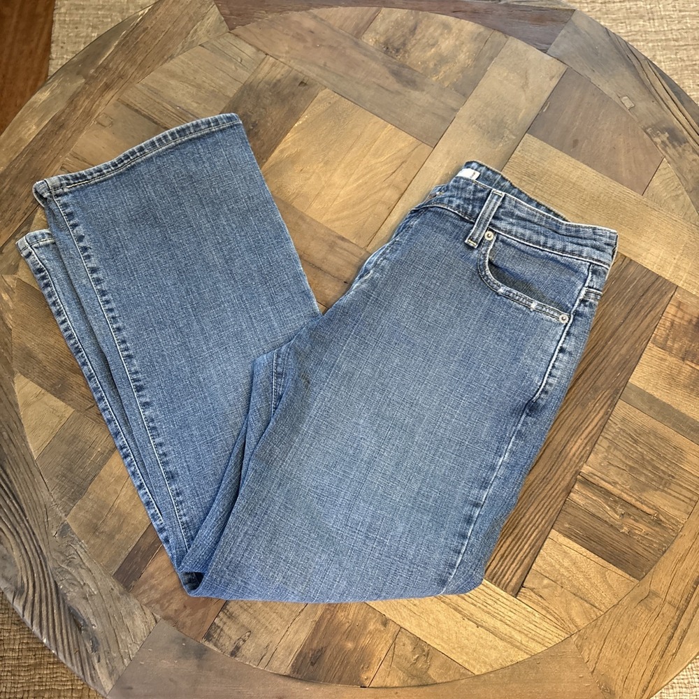 LEVIS 515 | Bootcut Jeans Womens 14P Short Medium Wash Blue Stretch Denim
